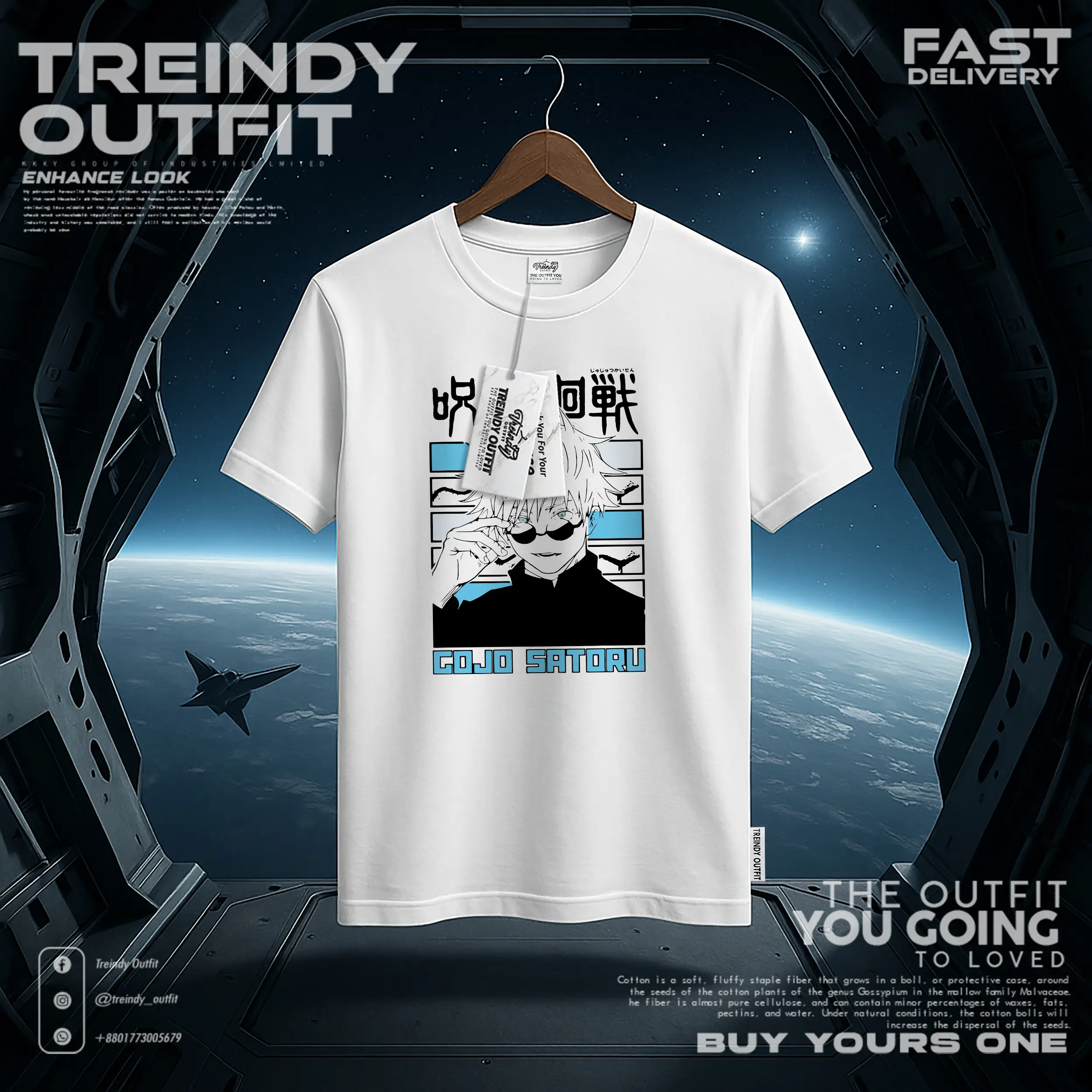 Anime Half Sleeve T-Shirt